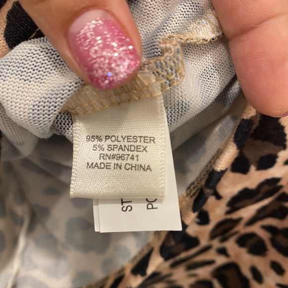 BELLE DU JOUR girls cheetah sequin heart vest large - Picture 5 of 5